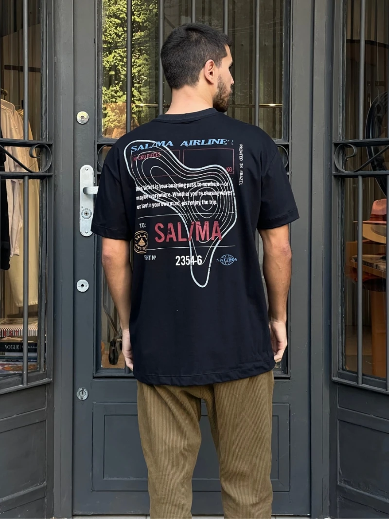 Salma - Classic Fit Traveling T-Shirt - Black - SALTSHIRT8PRE