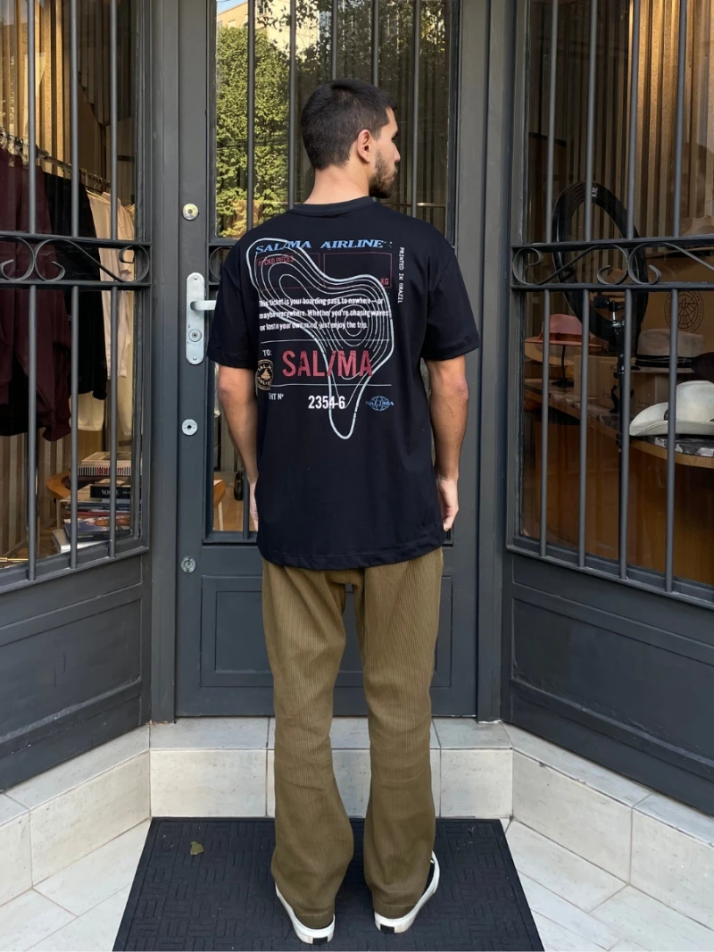 Salma - Classic Fit Traveling T-Shirt - Black - SALTSHIRT8PRE