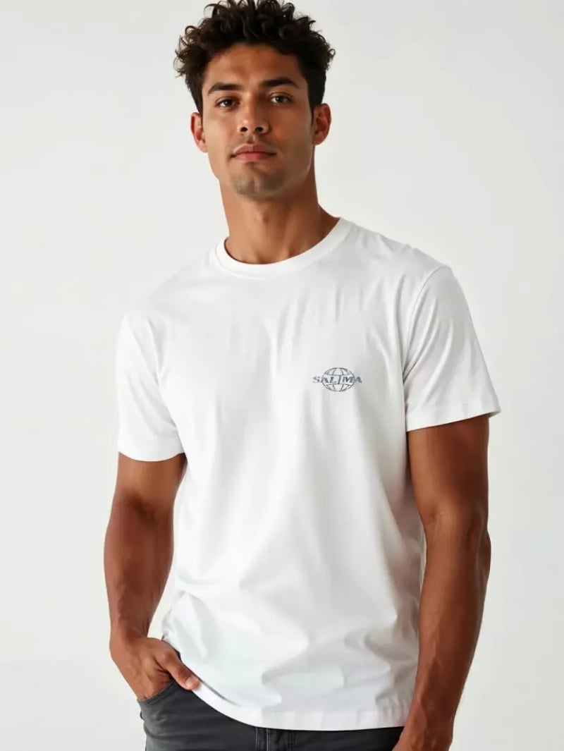 Salma - Classic Fit Traveling T-Shirt - White - SALTSHIRT8PRE
