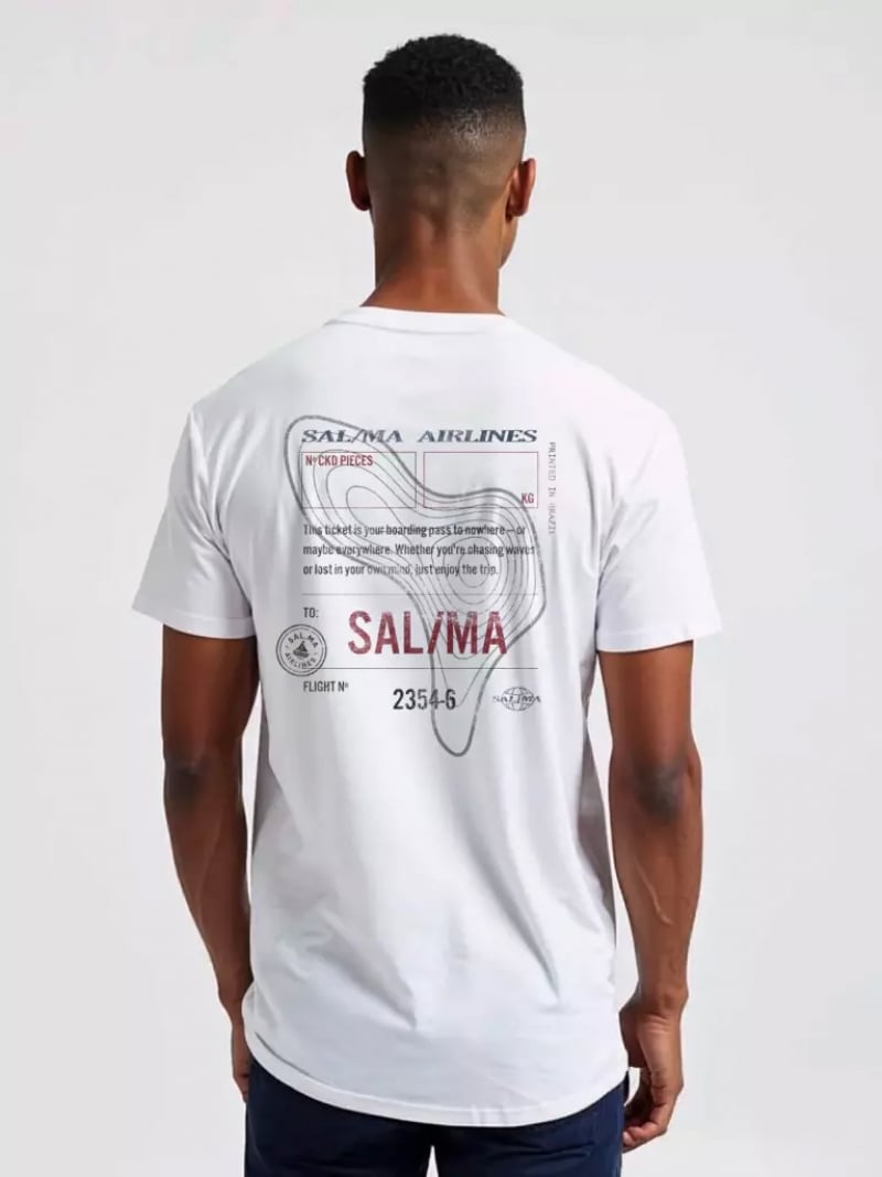 Salma - Classic Fit Traveling T-Shirt - White - SALTSHIRT8BRA Salma - Classic Fit Traveling T-Shirt - White - SALTSHIRT8BRA
