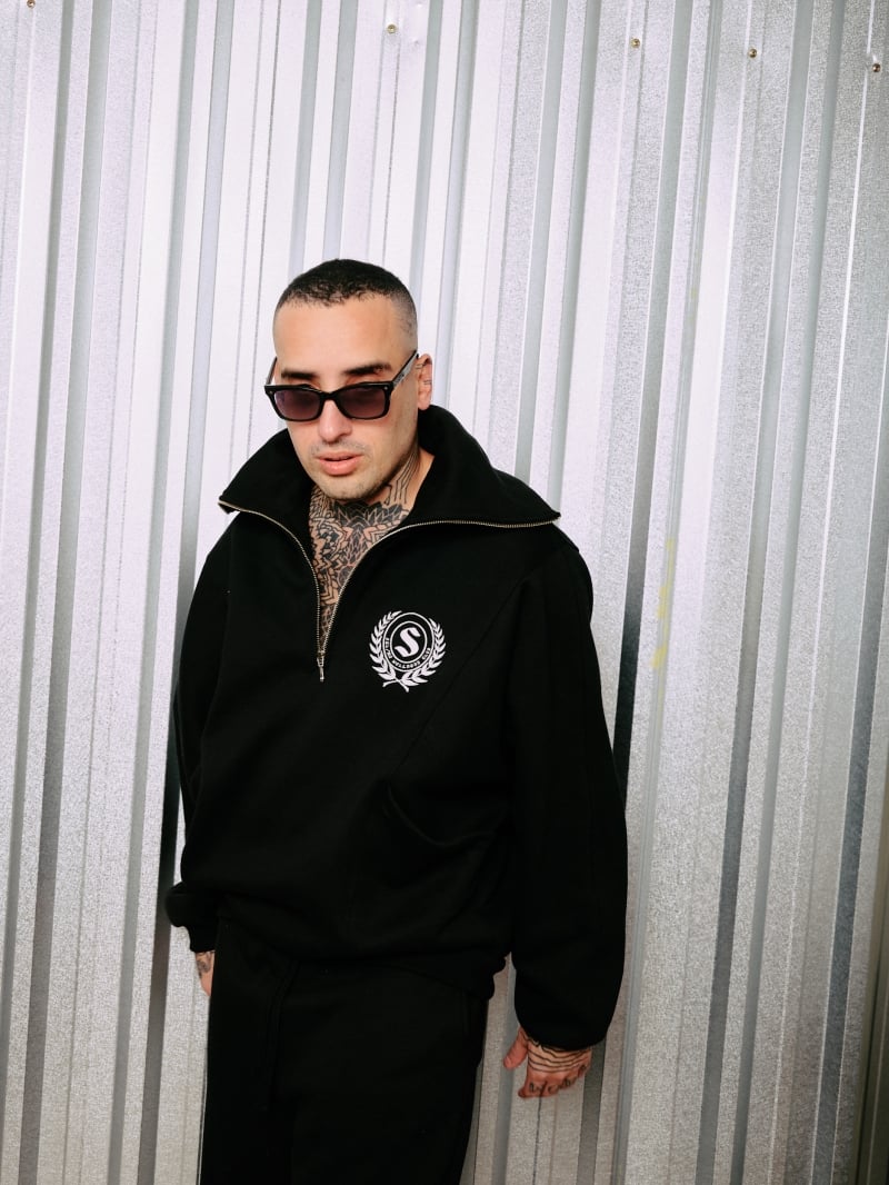 Salma - Noa Black Jacket Blouse with Zipper and High Neck - SALMOL1PRE Salma - Noa Black Jacket Blouse with Zipper and High Neck - SALMOL1PRE