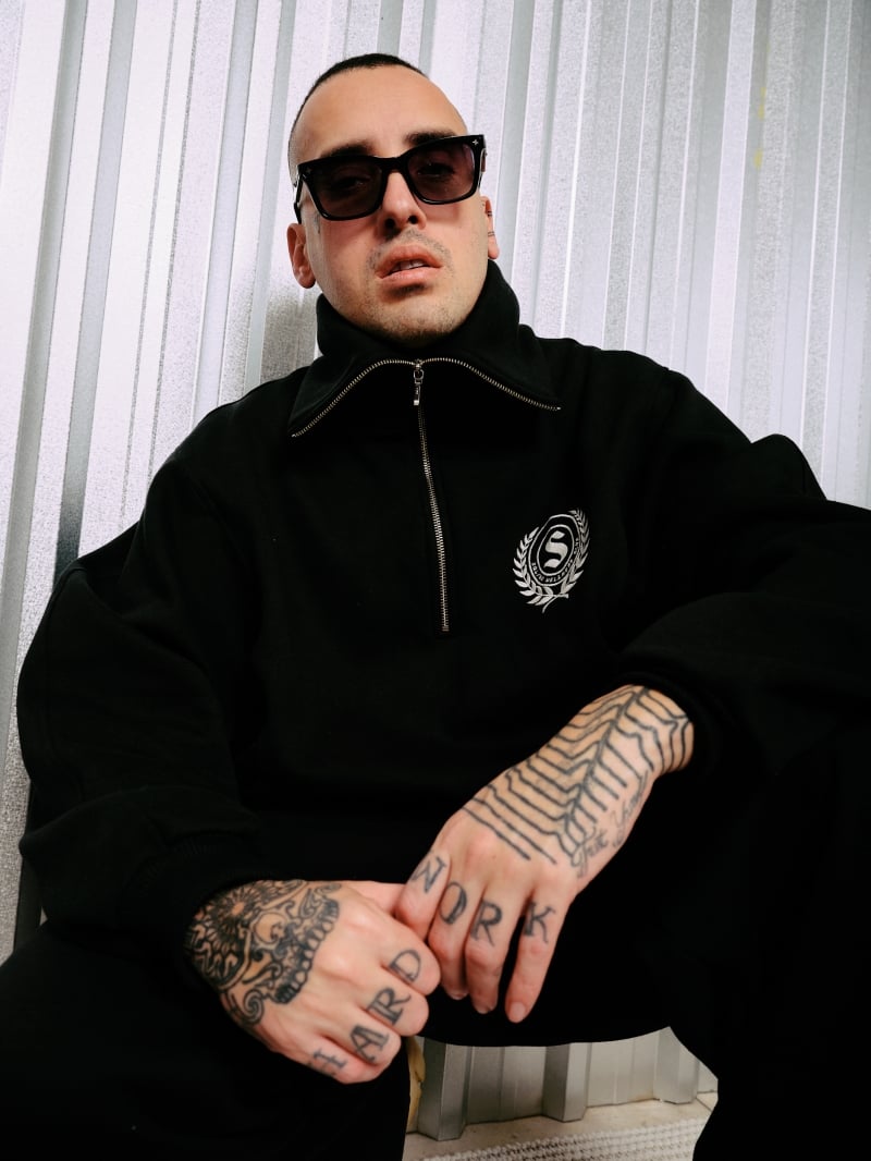 Salma - Noa Black Jacket Blouse with Zipper and High Neck - SALMOL1PRE Salma - Noa Black Jacket Blouse with Zipper and High Neck - SALMOL1PRE