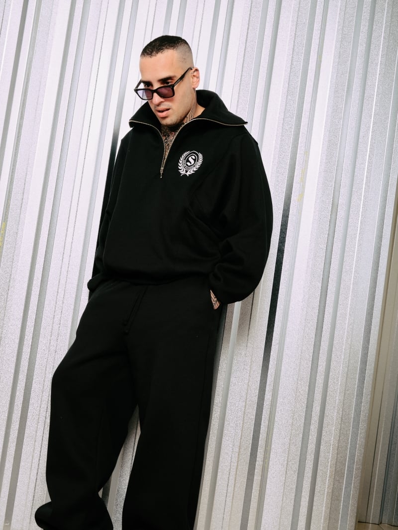 Salma - Noa Black Jacket Blouse with Zipper and High Neck - SALMOL1PRE Salma - Noa Black Jacket Blouse with Zipper and High Neck - SALMOL1PRE