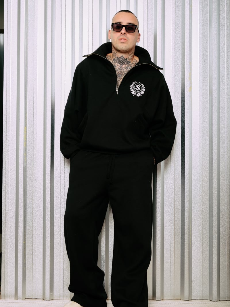 Salma - Noa Black Jacket Blouse with Zipper and High Neck - SALMOL1PRE Salma - Noa Black Jacket Blouse with Zipper and High Neck - SALMOL1PRE