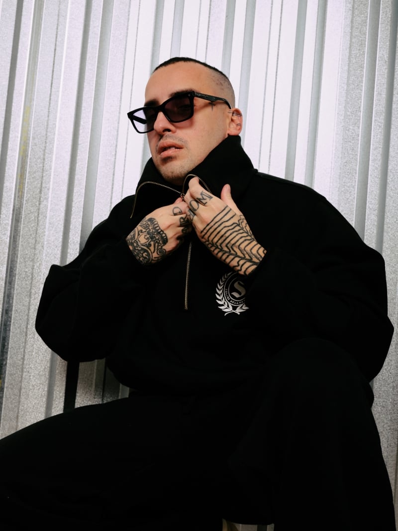 Salma - Noa Black Jacket Blouse with Zipper and High Neck - SALMOL1PRE Salma - Noa Black Jacket Blouse with Zipper and High Neck - SALMOL1PRE