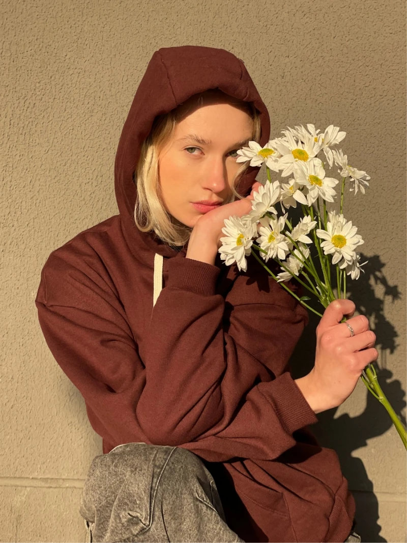 Salma - Brown Kangaroo Jacket/Blouse - SALMOL2MAR