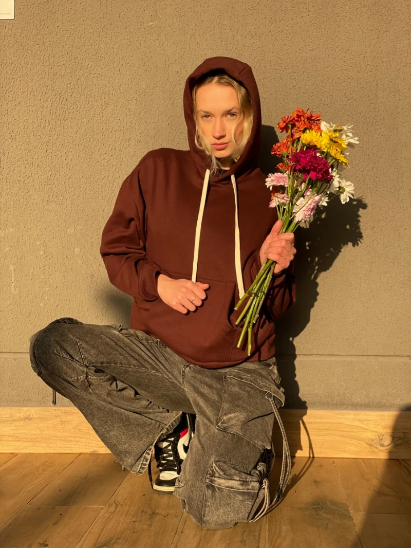 Salma - Brown Kangaroo Jacket/Blouse - SALMOL2MAR