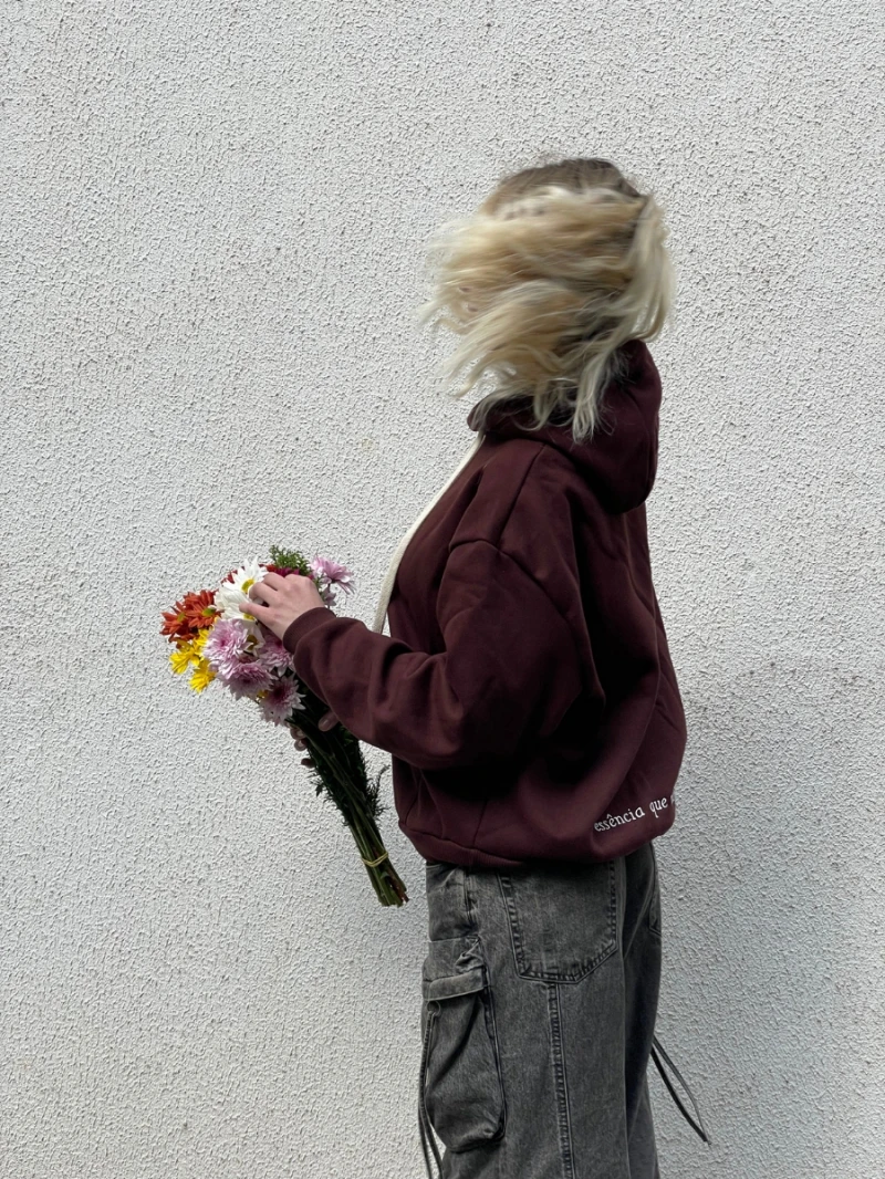 Salma - Brown Kangaroo Jacket/Blouse - SALMOL2MAR