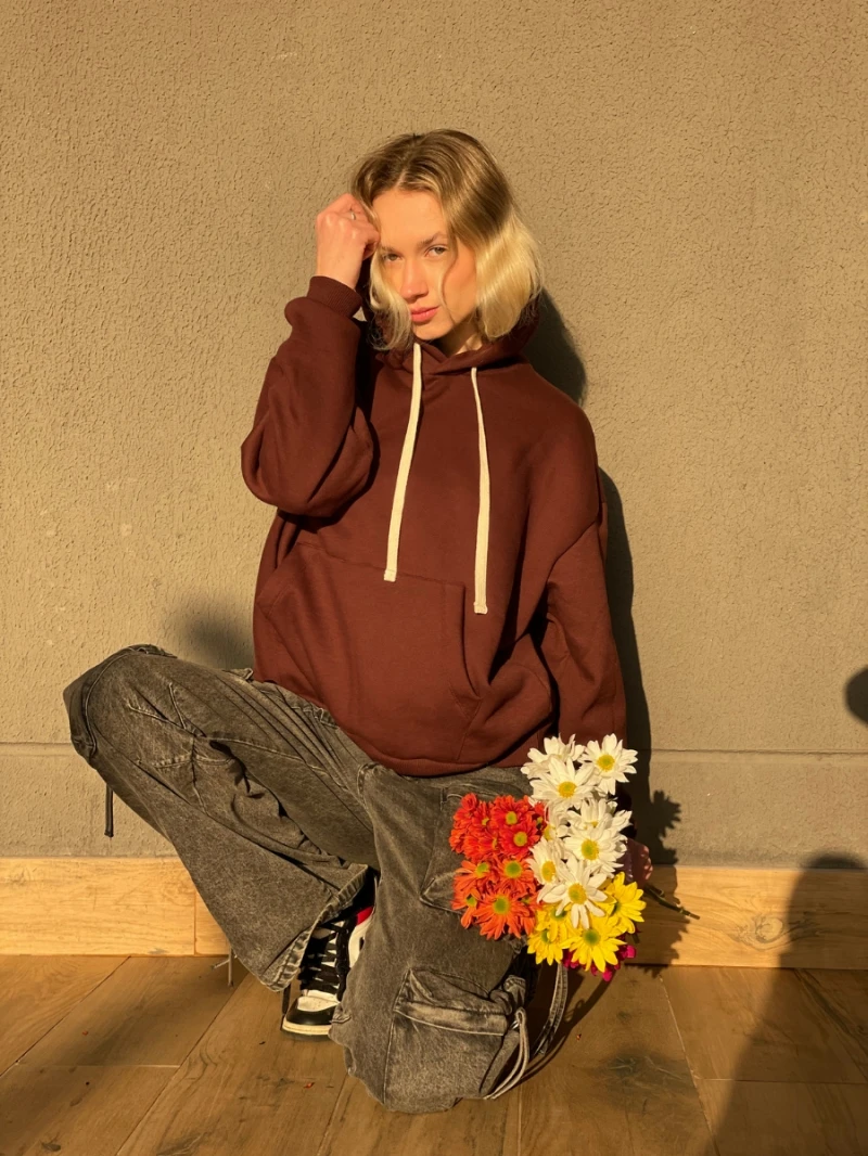 Salma - Brown Kangaroo Jacket/Blouse - SALMOL2MAR