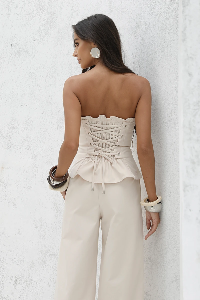 Dot Clothing - Set Dot Clothing Celine Shirt TQC and Pants Ballon Areia - 2889OFF