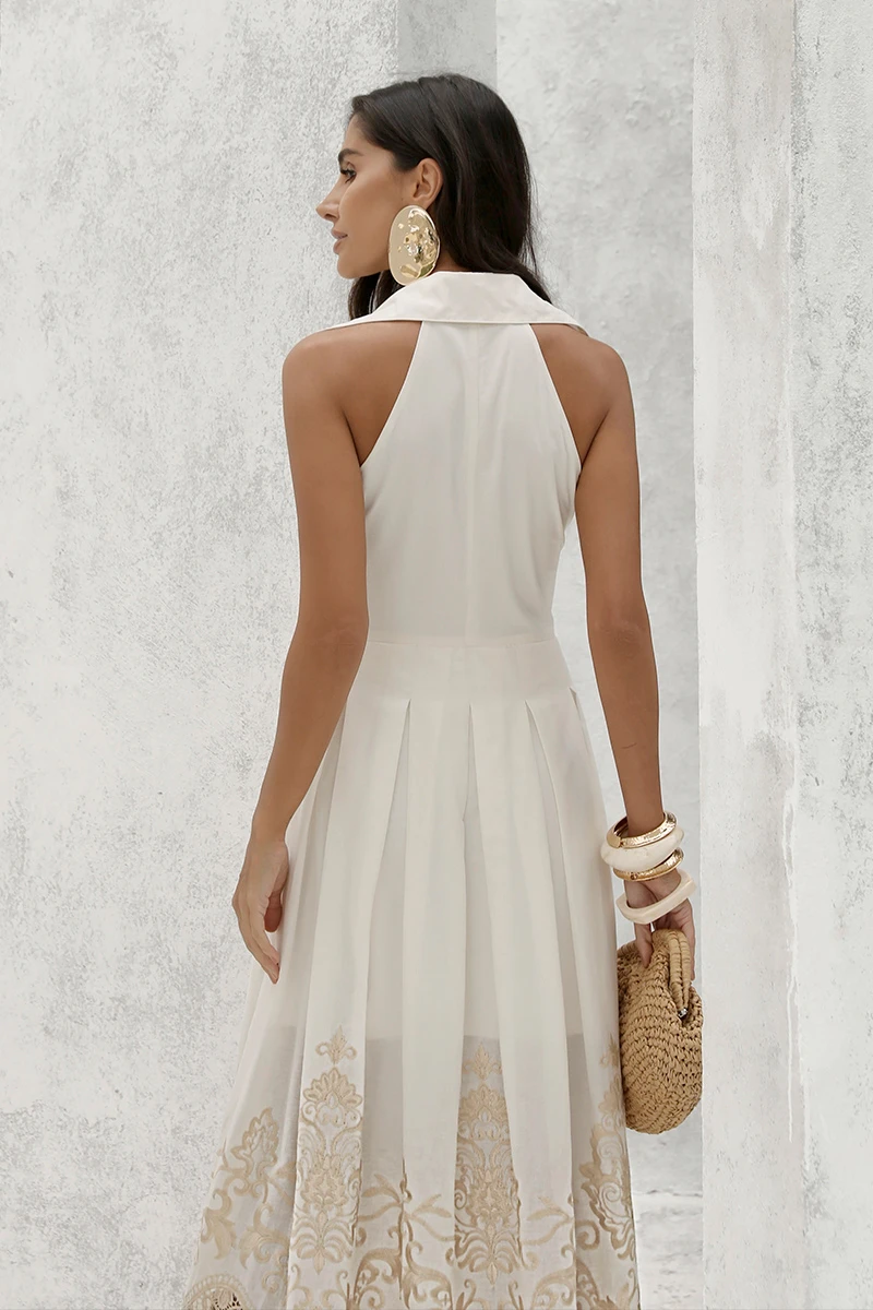 Dot Clothing - Dress Dot Clothing Cora Longuete Barra needlework Off - 2896OFF Dot Clothing - Dress Dot Clothing Cora Longuete Barra needlework Off - 2896OFF
