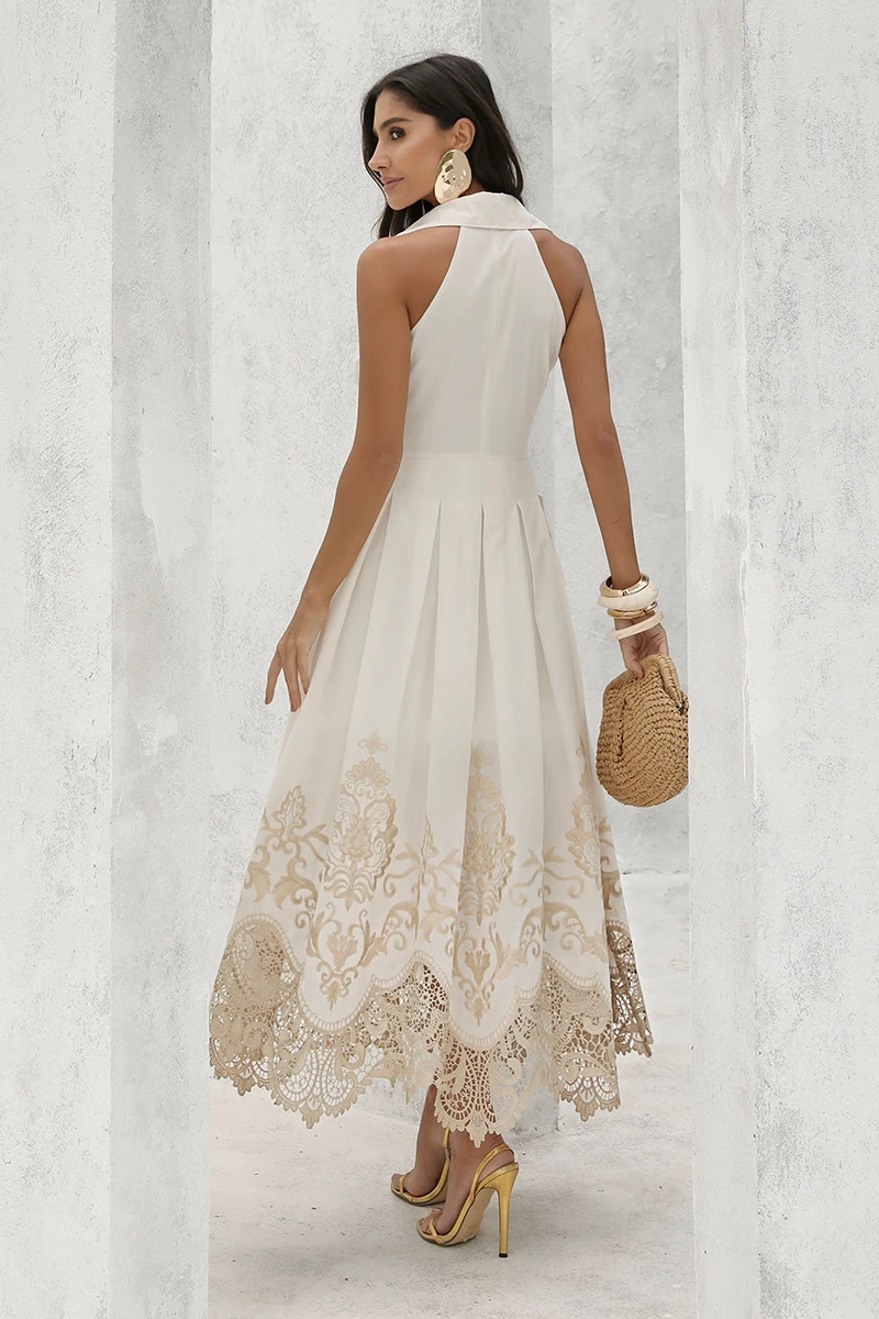 Dot Clothing - Dress Dot Clothing Cora Longuete Barra needlework Off - 2896OFF Dot Clothing - Dress Dot Clothing Cora Longuete Barra needlework Off - 2896OFF