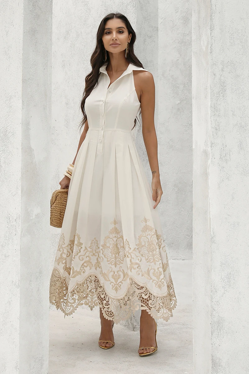 Dot Clothing - Dress Dot Clothing Cora Longuete Barra needlework Off - 2896OFF