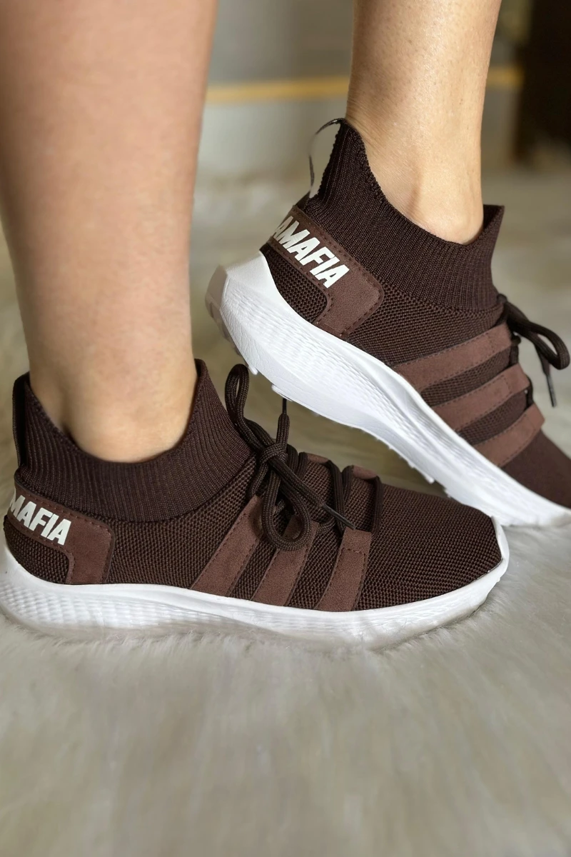 Labellamafia - Tennis Labellamafia Stripes Marrom - 2712 Labellamafia - Tennis Labellamafia Stripes Marrom - 2712