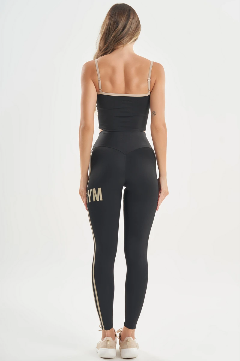 Lets Gym - Black Line Up Leggings - 2751PT Lets Gym - Black Line Up Leggings - 2751PT