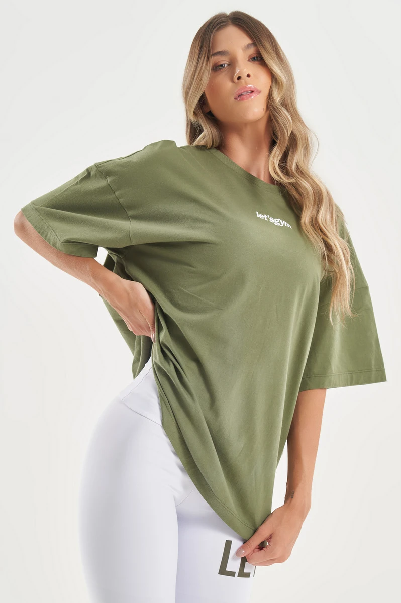Lets Gym - Oversized T-Shirt Another Military Green - 2752VDM Lets Gym - Oversized T-Shirt Another Military Green - 2752VDM