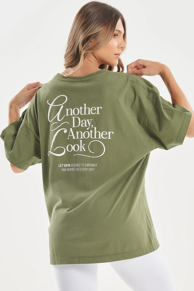 Lets Gym - Oversized T-Shirt Another Military Green - 2752VDM Lets Gym - Oversized T-Shirt Another Military Green - 2752VDM