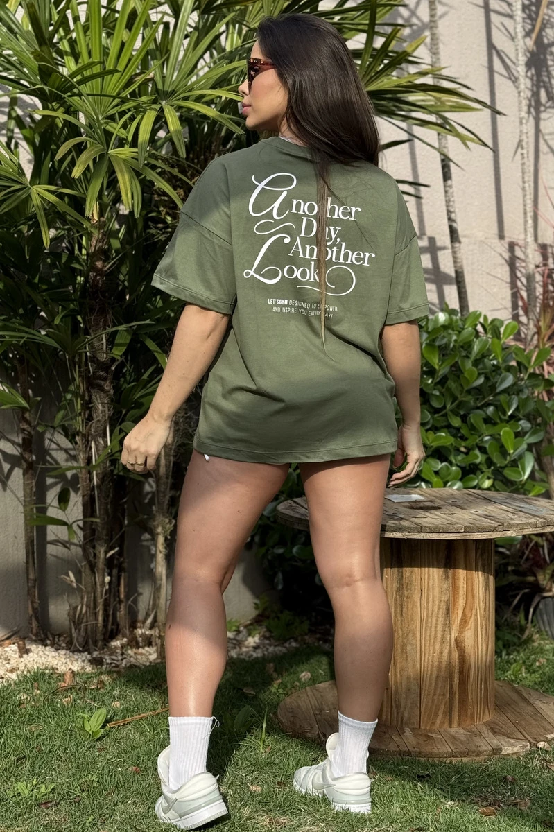 Lets Gym - Oversized T-Shirt Another Military Green - 2752VDM Lets Gym - Oversized T-Shirt Another Military Green - 2752VDM