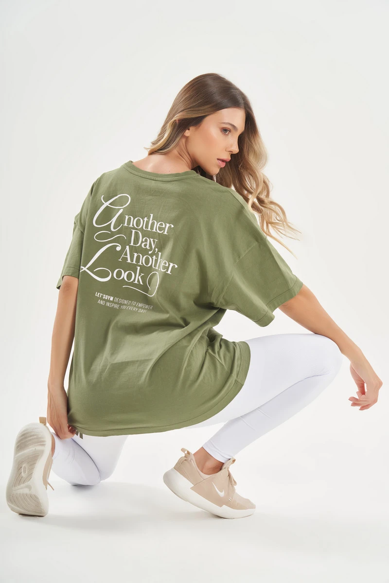 Lets Gym - Oversized T-Shirt Another Military Green - 2752VDM Lets Gym - Oversized T-Shirt Another Military Green - 2752VDM