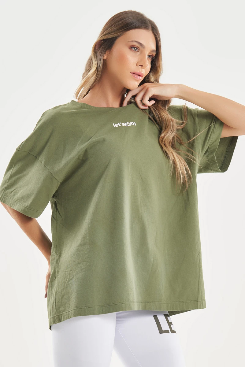 Lets Gym - Oversized T-Shirt Another Military Green - 2752VDM Lets Gym - Oversized T-Shirt Another Military Green - 2752VDM