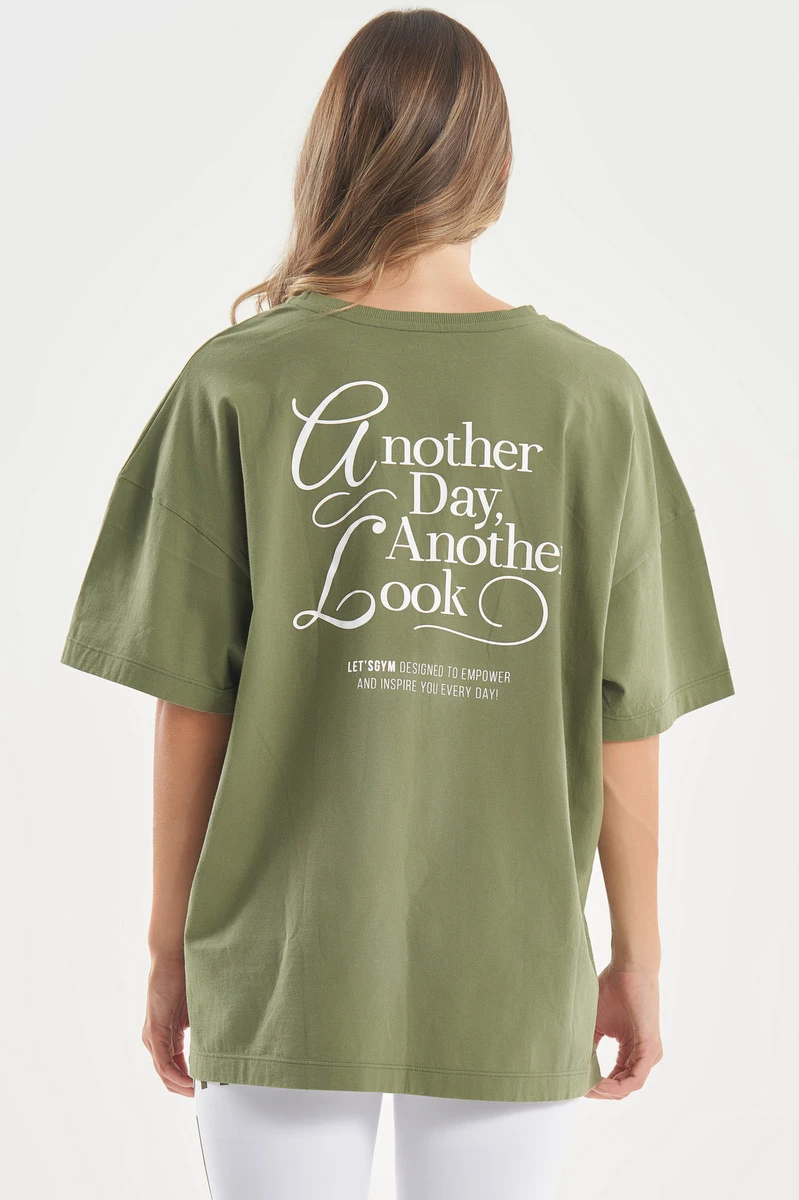 Lets Gym - Oversized T-Shirt Another Military Green - 2752VDM Lets Gym - Oversized T-Shirt Another Military Green - 2752VDM