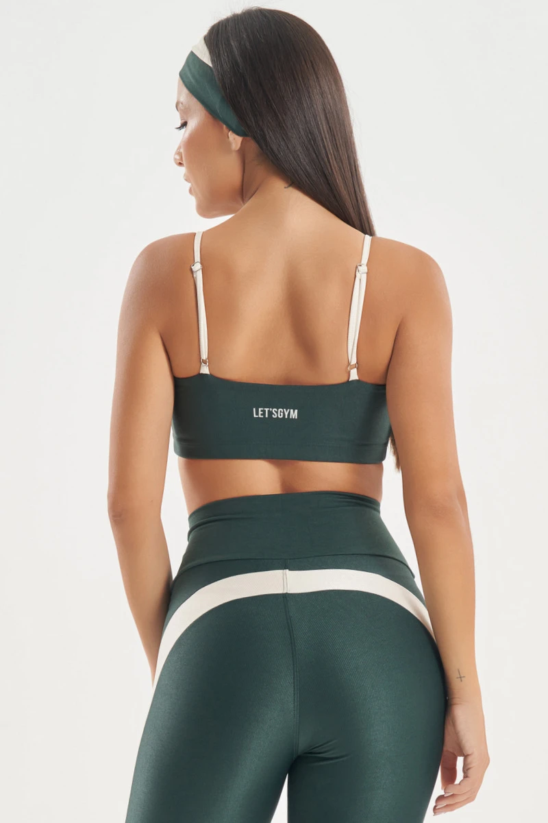 Lets Gym - Dark Green Bolwntial Top - 2829VDE Lets Gym - Dark Green Bolwntial Top - 2829VDE