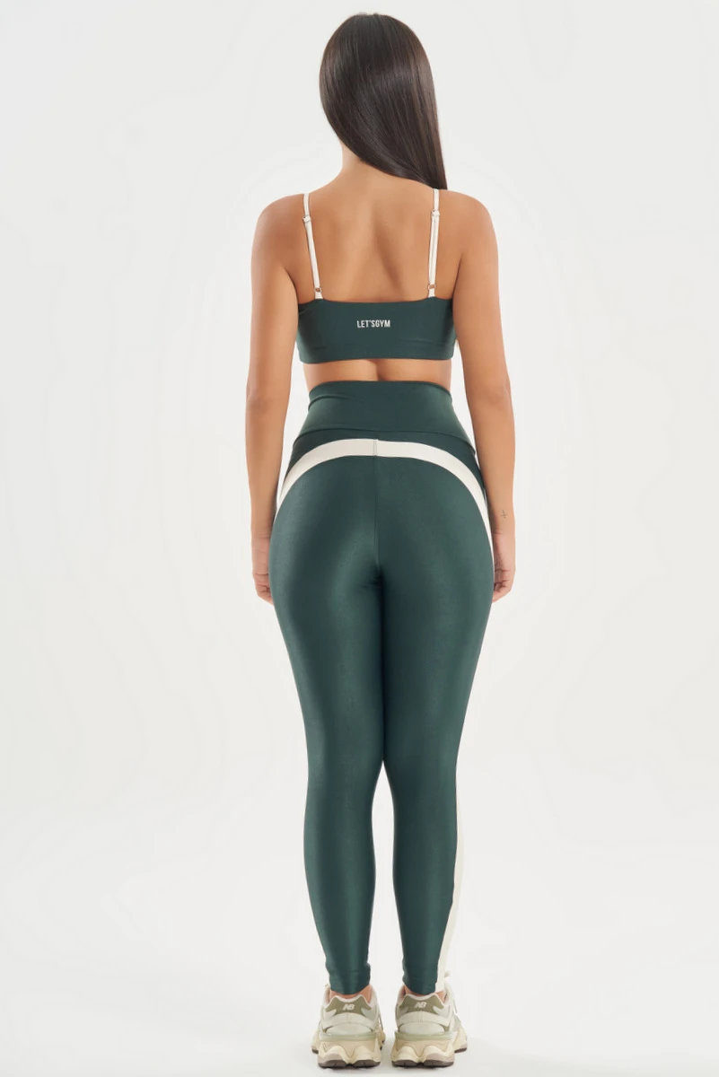 Lets Gym - Dark Green Bolwntial Leggings - 2830VDE Lets Gym - Dark Green Bolwntial Leggings - 2830VDE
