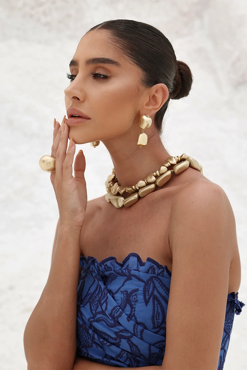 Dot Clothing - Dress Dot Clothing Long Sophia Laise TQC Blue - 2901AZUL