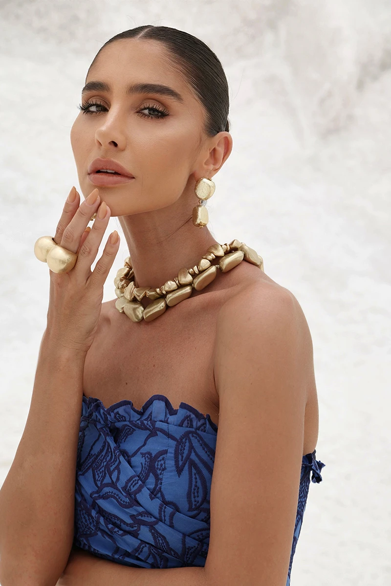 Dot Clothing - Dress Dot Clothing Long Sophia Laise TQC Blue - 2901AZUL