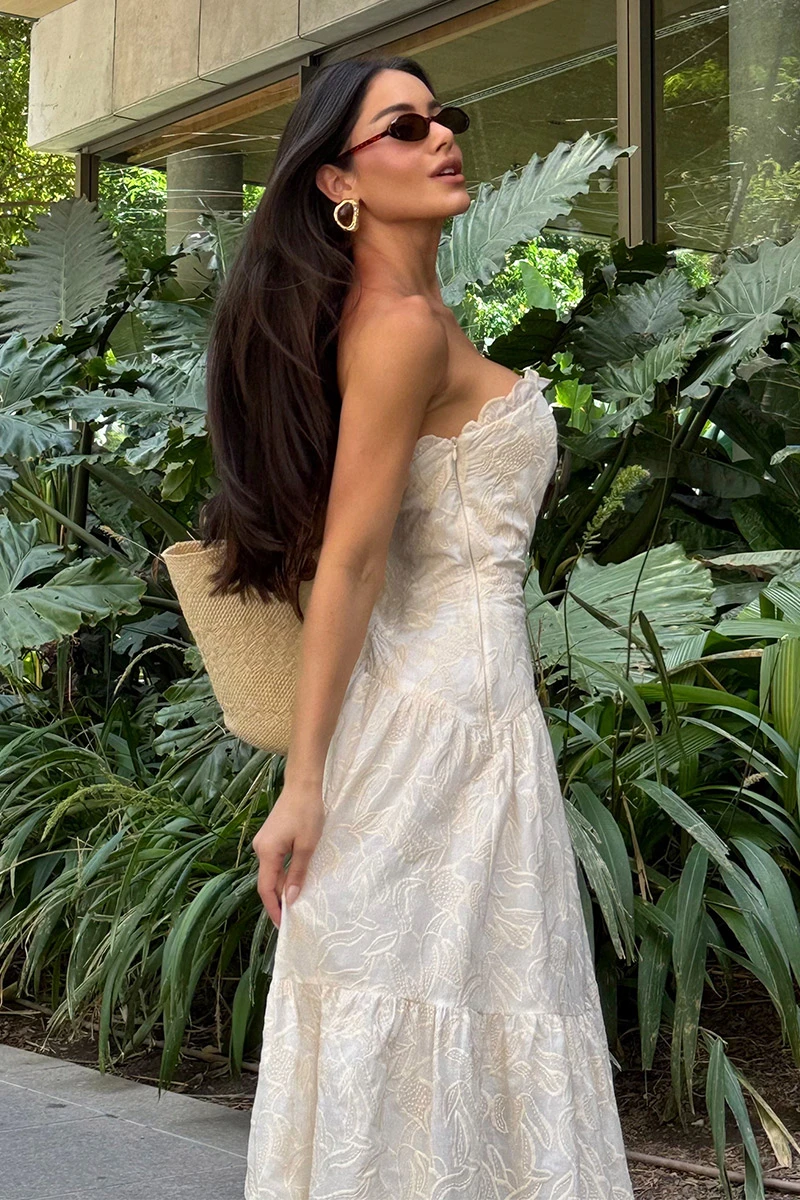 Dot Clothing - Dress Dot Clothing Sophia Laise TQC Off White - 2901OFF Dot Clothing - Dress Dot Clothing Sophia Laise TQC Off White - 2901OFF