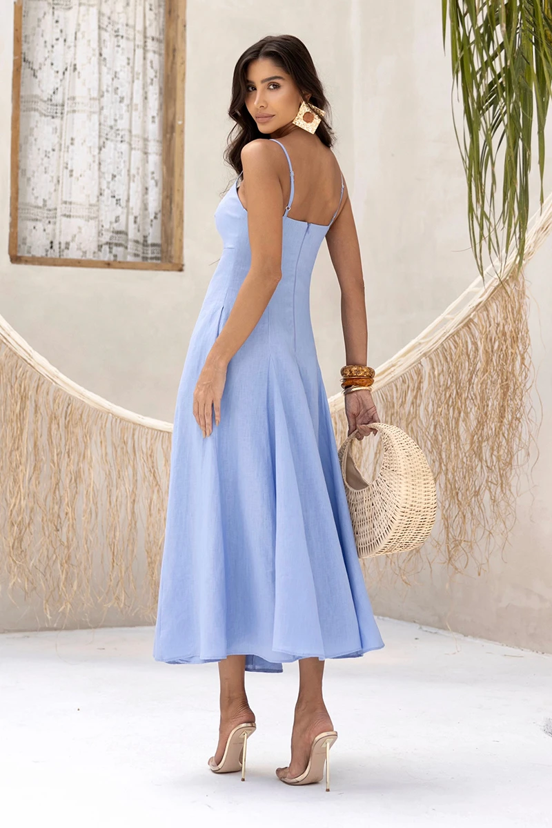 Dot Clothing - Dress Dot Clothing Ophelia Longuete Tailored Light Blue - 2903AZULCL Dot Clothing - Dress Dot Clothing Ophelia Longuete Tailored Light Blue - 2903AZULCL