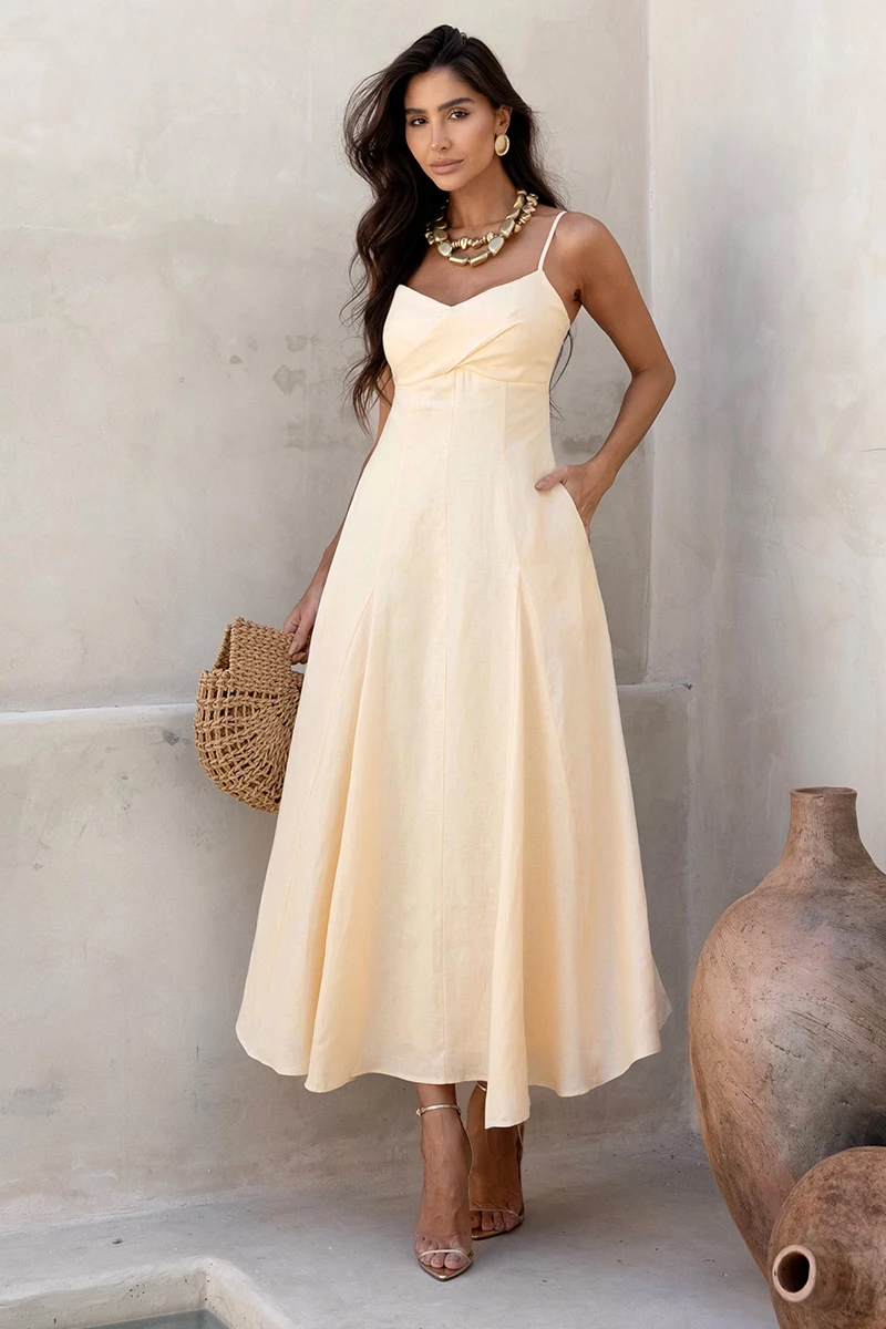 Dot Clothing - Dress Dot Clothing Ophelia Longuete Tailoring Camomila - 2903AMAR