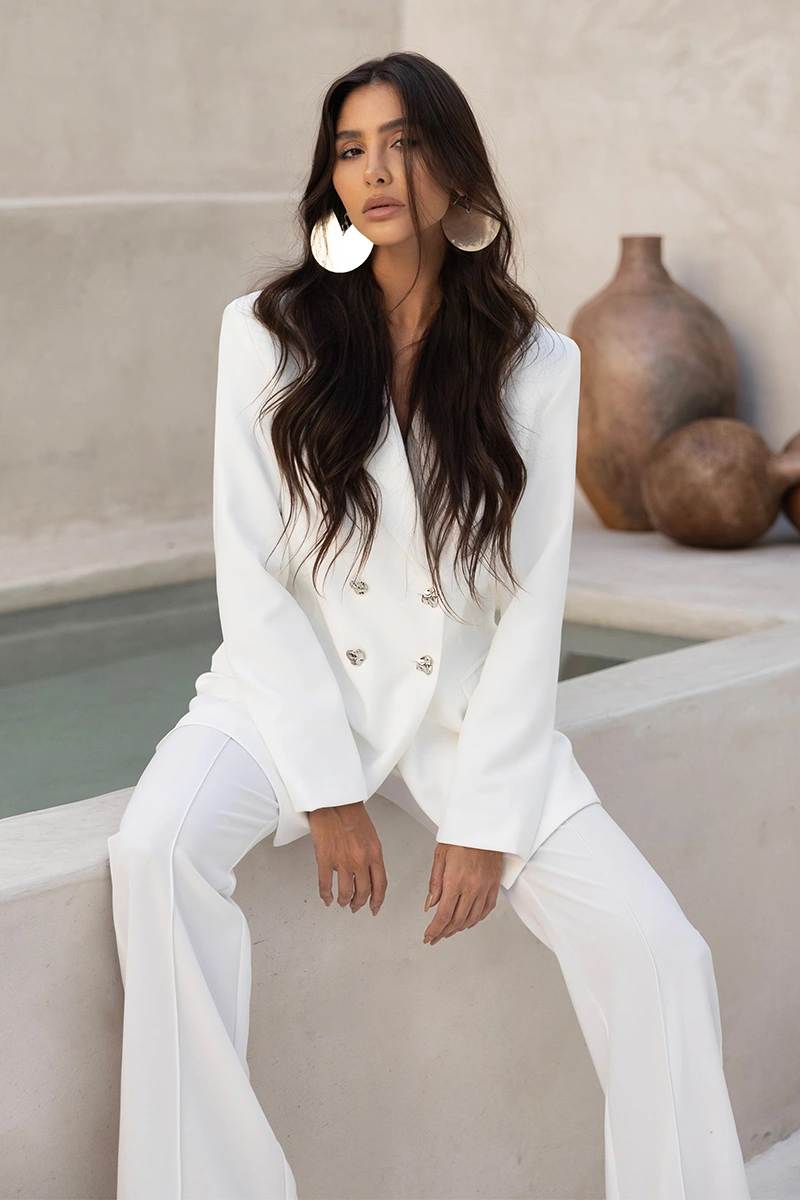 Dot Clothing - Blazer Dot Clothing Evie Tailoring Off White - 2798OFF