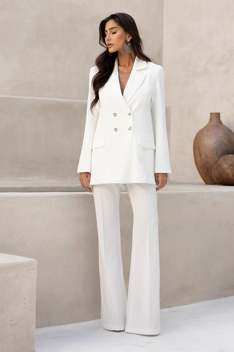 Dot Clothing - Blazer Dot Clothing Evie Tailoring Off White - 2798OFF