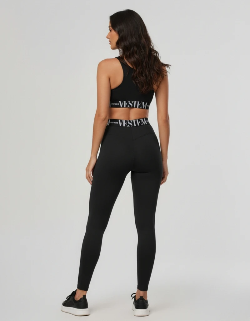 Vestem - Set Leggingss leggings and Sports bra Luciana Black - CJ207.C0002