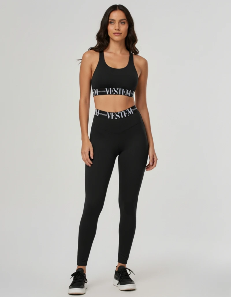 Vestem - Set Leggingss leggings and Sports bra Luciana Black - CJ207.C0002
