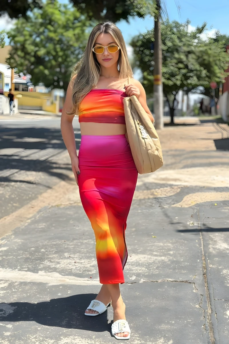 LANÇA PERFUME - Printed Strapless Cropped Top by Lança Perfume - 1979