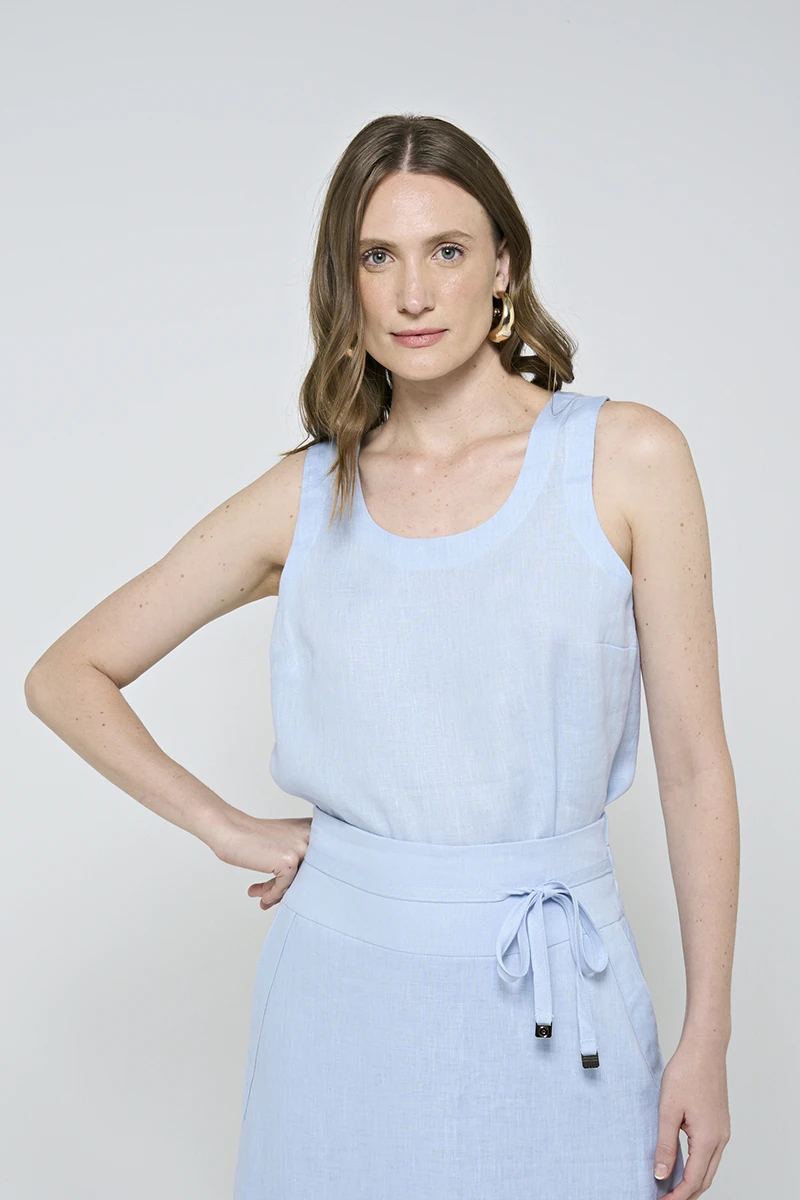 Hidrogênio - BABY BLUE TANK TOP WITH RED RELEASE - 20502111