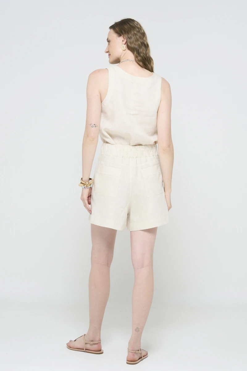Hidrogênio - Natural Shorts with Lapels - 20500182