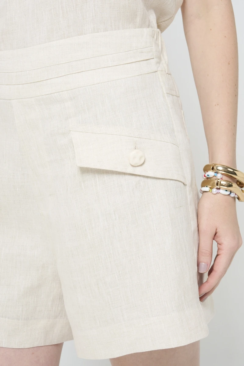 Hidrogênio - Natural Shorts with Lapels - 20500182