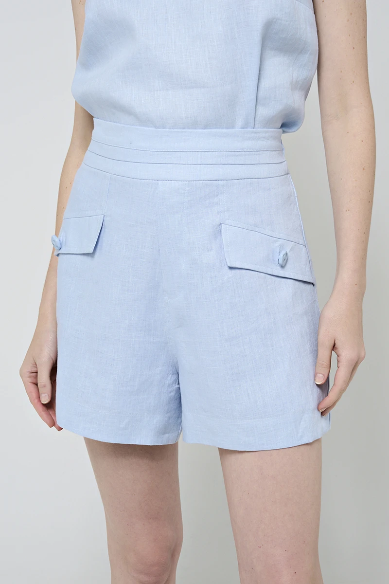 Hidrogênio - Baby blue shorts with lapels - 20500111