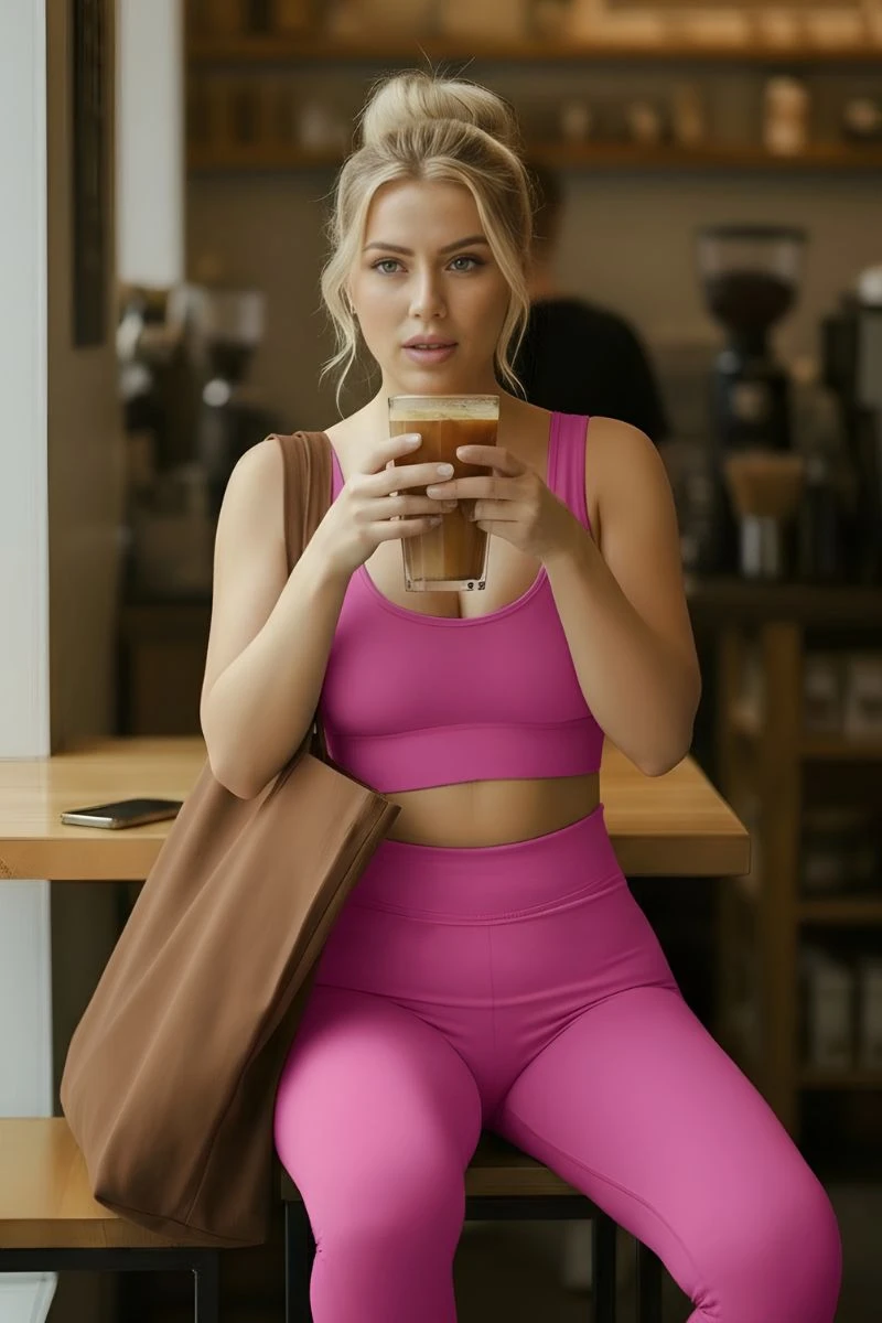 Hipkini - Seamless Pink Smooth Fitness Top - 33331839