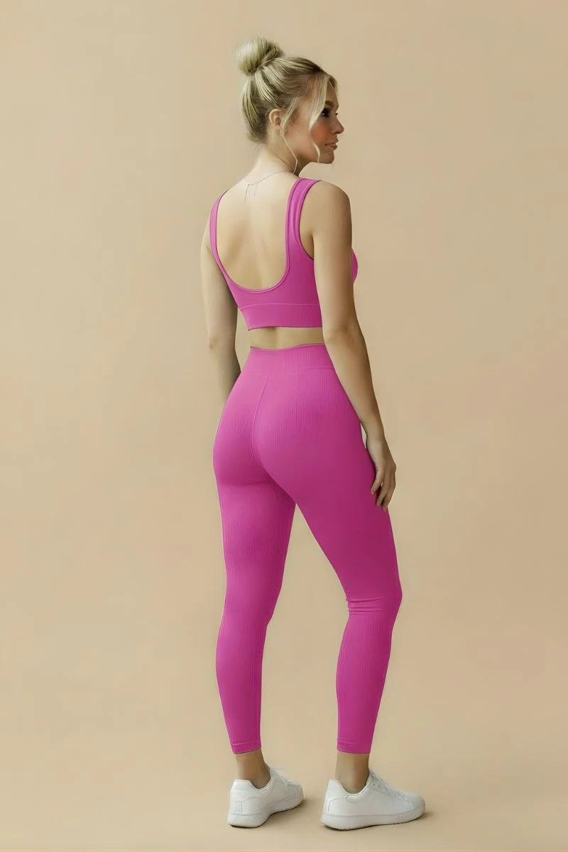 Hipkini - Seamless Pink Smooth Fitness Top - 33331839