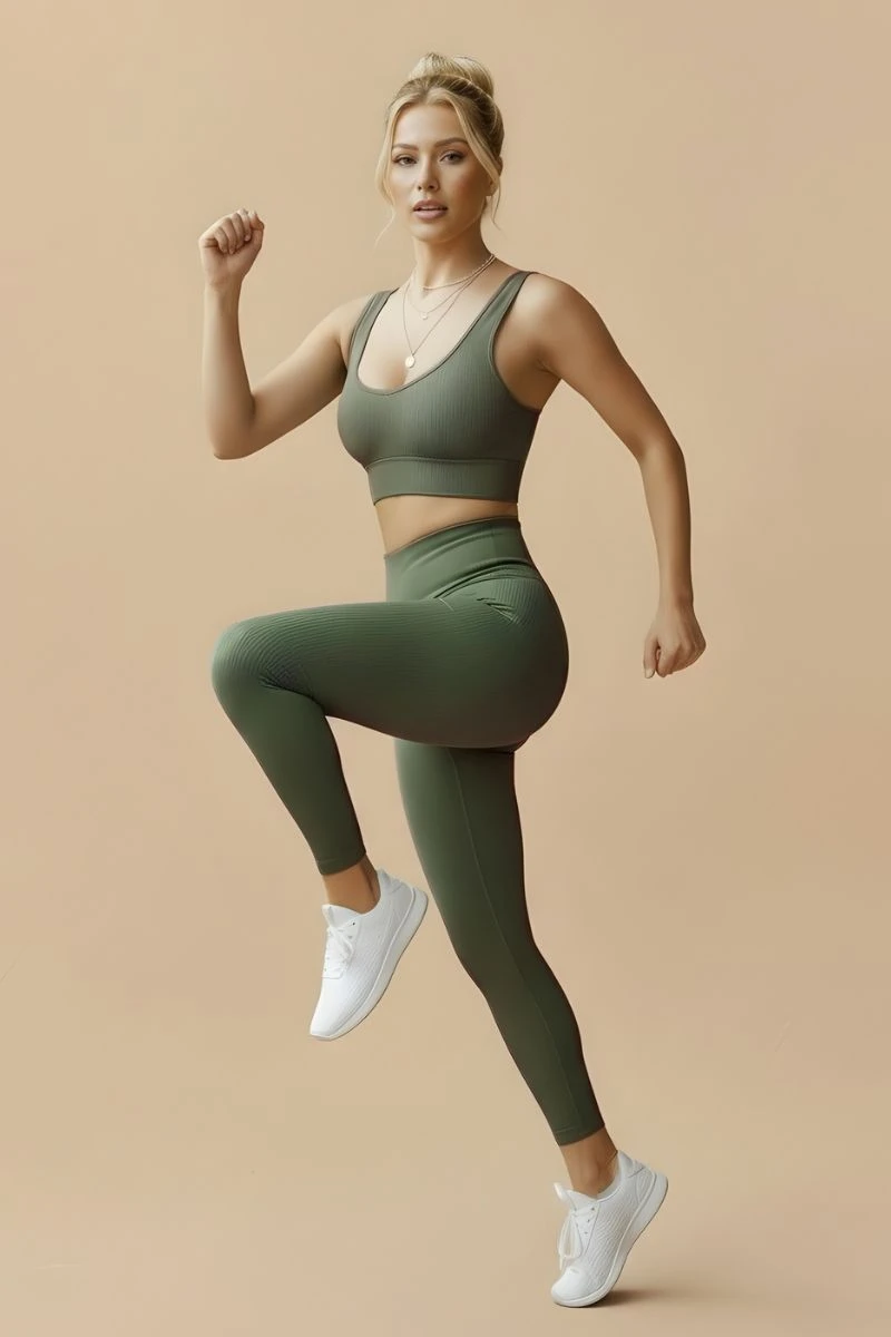 Hipkini - Legging Fitness Seamless Movimento Lisa Verde - 33331844