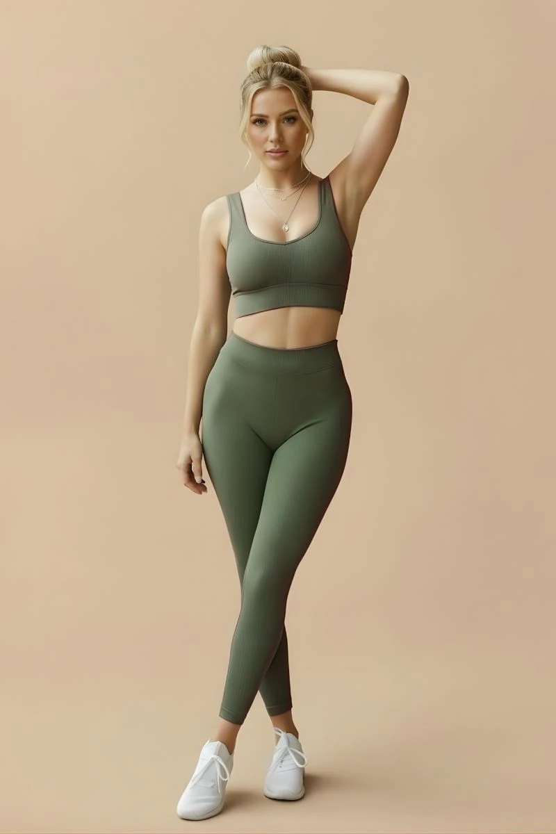 Hipkini - Legging Fitness Seamless Movimento Lisa Verde - 33331844