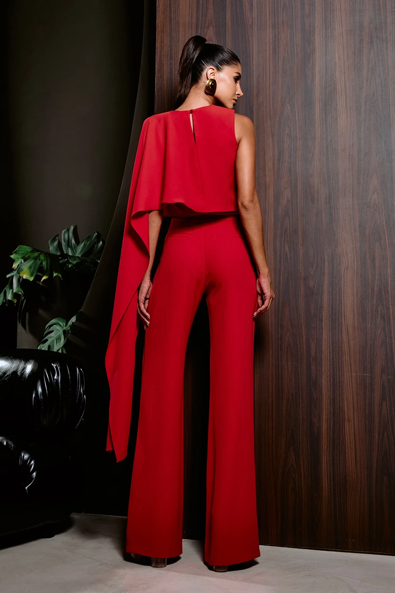 Dot Clothing - Set Dot Clothing Pants and Asymmetrical Shirt Red - 2860VERM