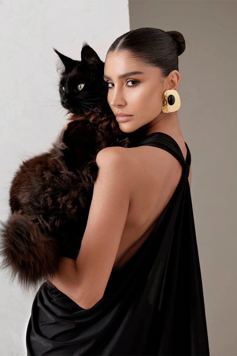 Dot Clothing - Dress Dot Clothing Long Aline Black - 2925PRETO