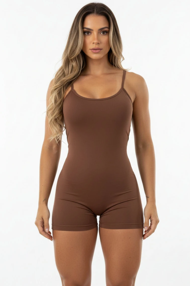 Canoan - Brown Yoga Romper - 16901