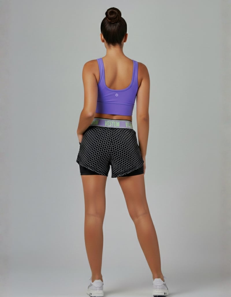Vestem - Conjunto Shorts Corrida e Top Margot Lavanda Neon - CJ300.BF.C0412