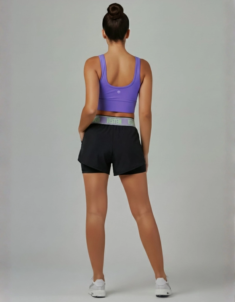 Vestem - Margot Neon Lavender Running Shorts and Top Set - CJ300.BF.C0412